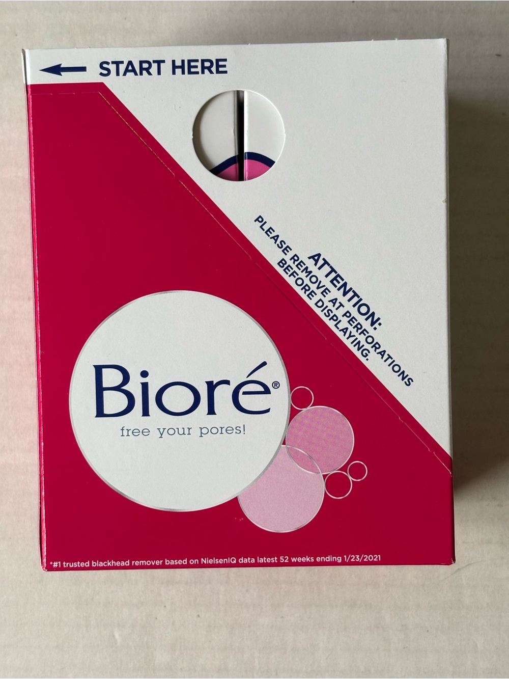Bioré Pink Blackhead Removing Pore Strips 4 Packs Total 12